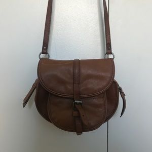 Club Monaco Leather Saddle Crossbody Bag